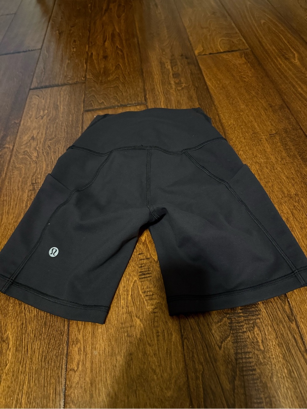 Lululemon Fast and Free High-Rise Biker Shorts Black  Pockets Size 2